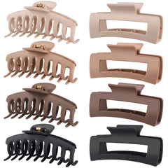 LuSeren front view of large matte hair clip shows strong hold