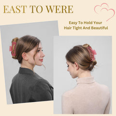 LuSeren side profile open clip showing wide opening benefit for easy styling