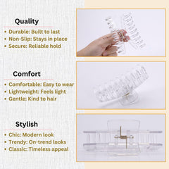 LuSeren clip fastening fine hair gently, prevents pulling and dents