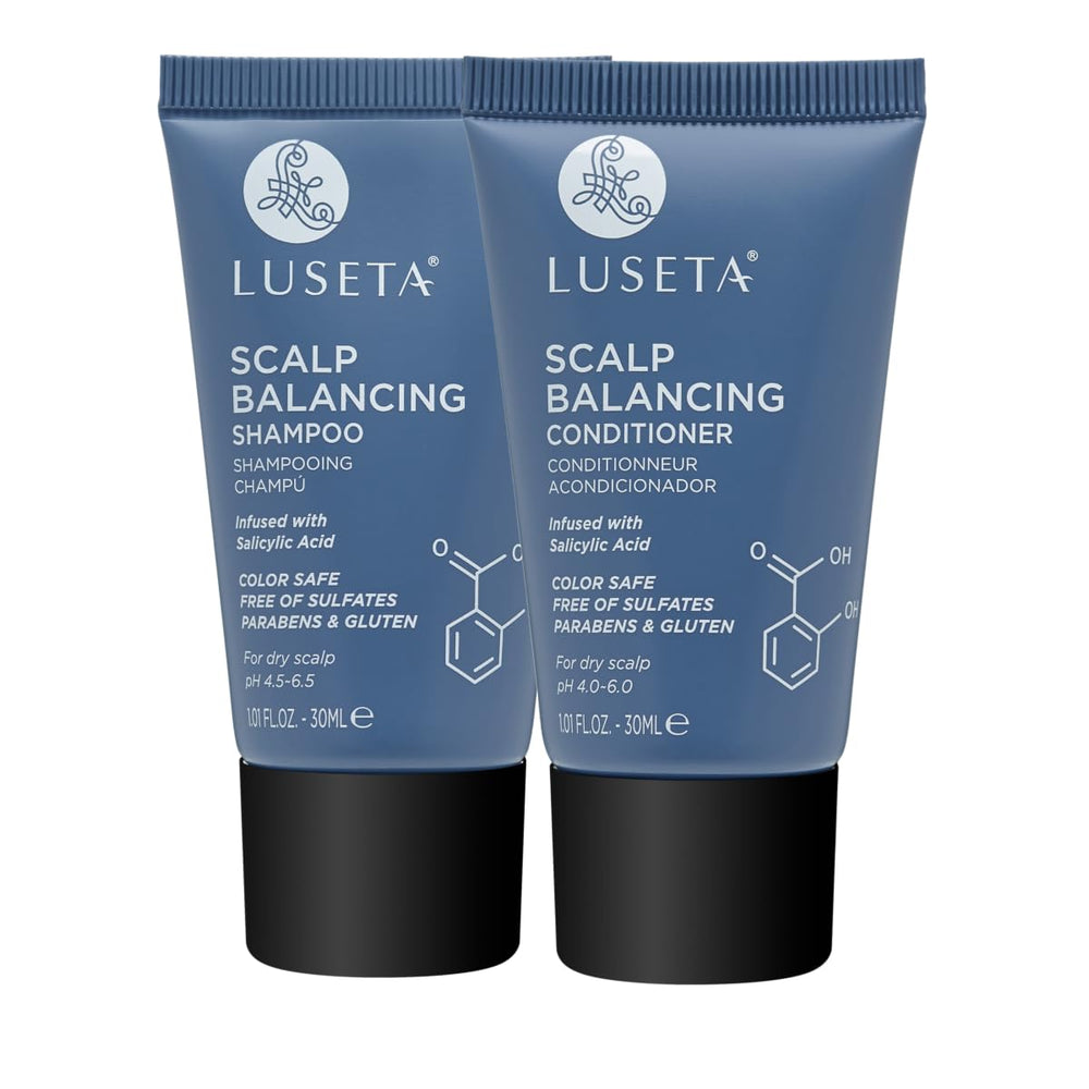 Close-up Luseta bottle label highlighting ingredient list and pH-balanced claim for trust