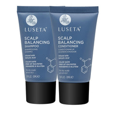 Close-up Luseta bottle label highlighting ingredient list and pH-balanced claim for trust