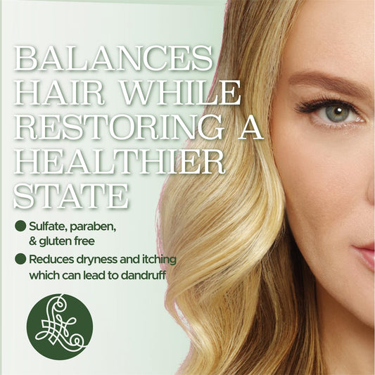 LUSETA close-up label highlighting tea tree extract and scalp-purifying benefit