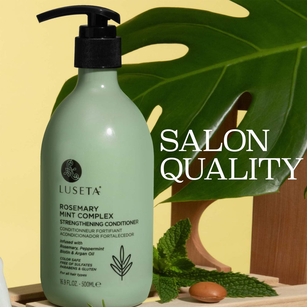 LUSETA conditioner cap detail highlighting easy-dispense design and control