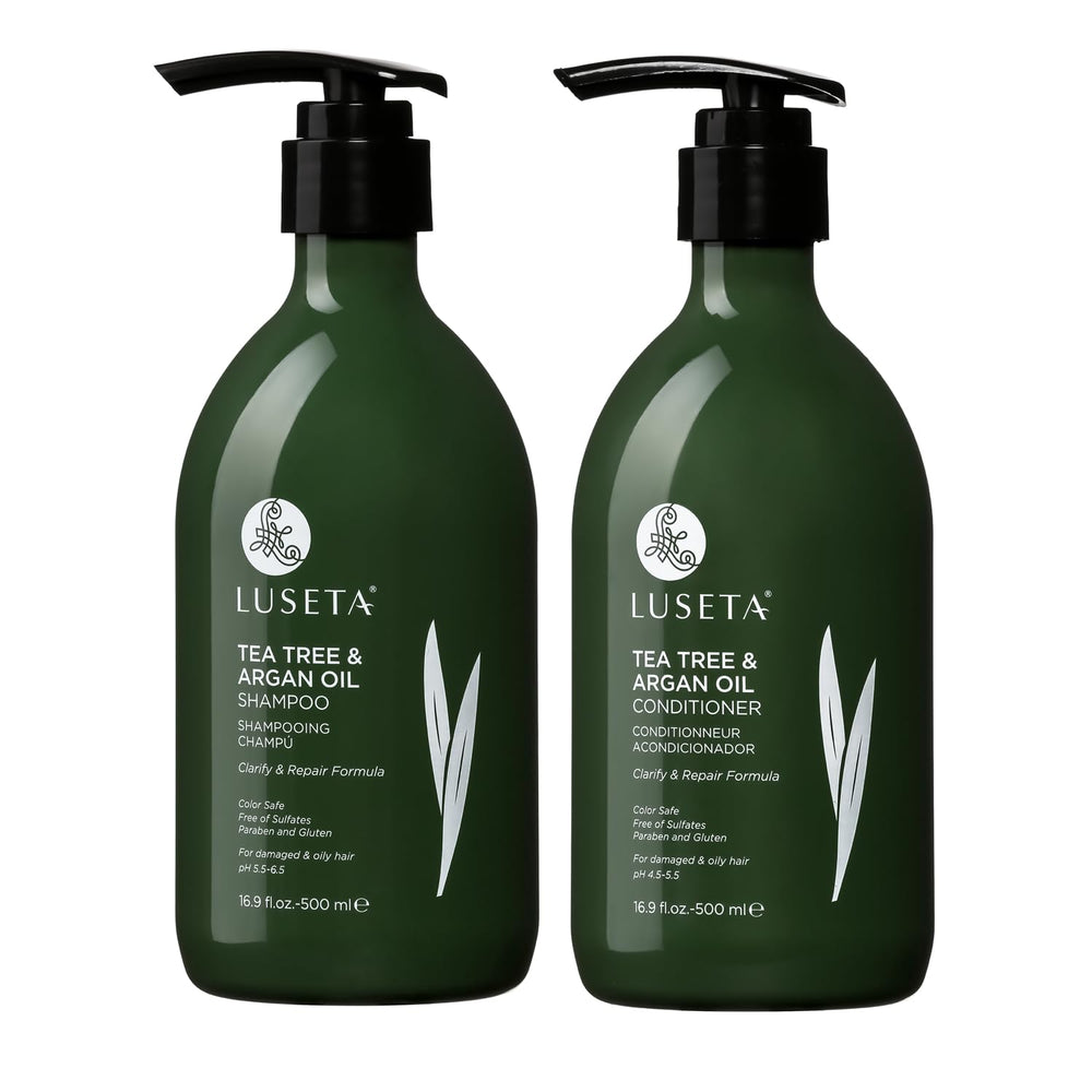 LUSETA front packaging set showing both 16.9 oz bottles and refreshing benefit