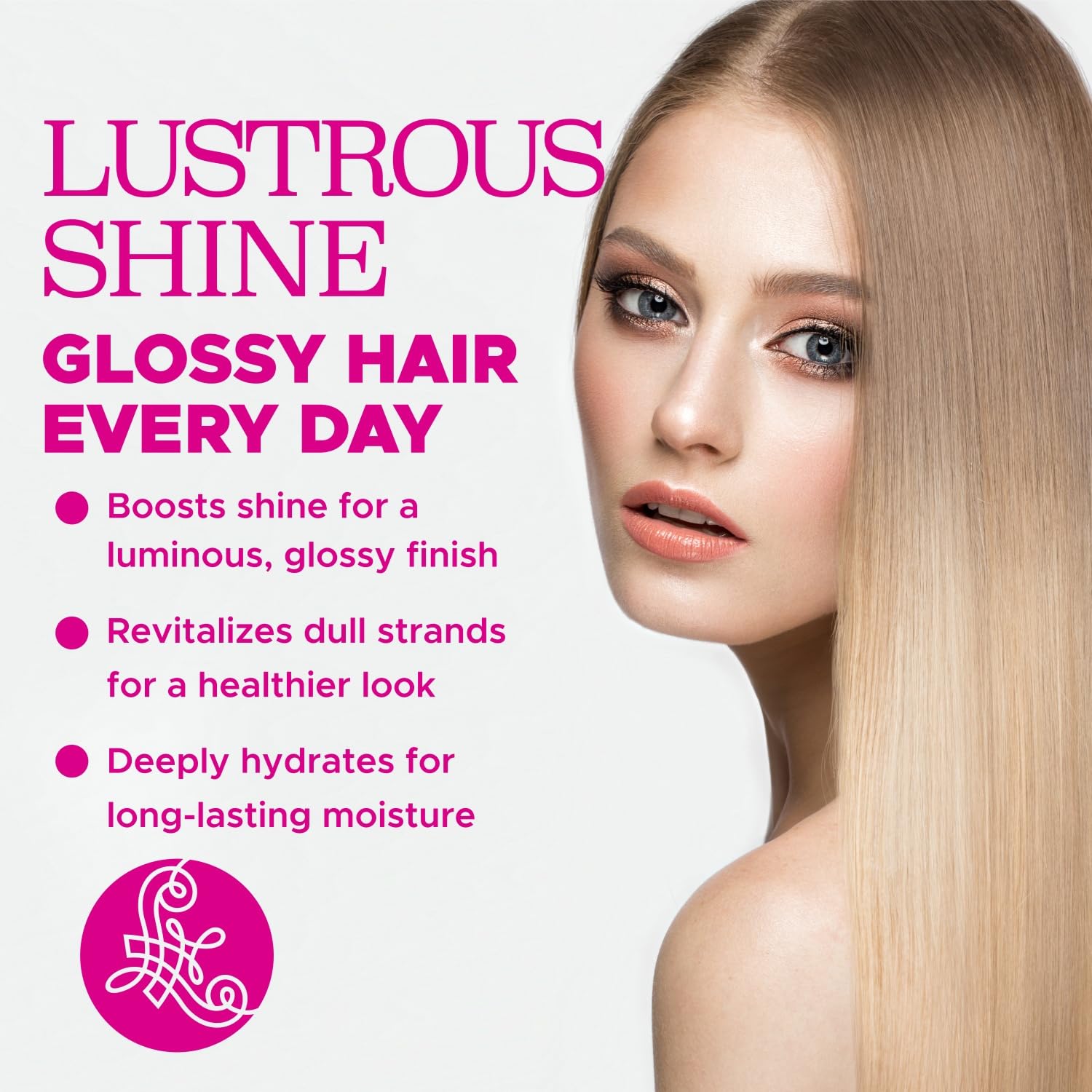 Luseta hair before and after using set showing improved shine benefit