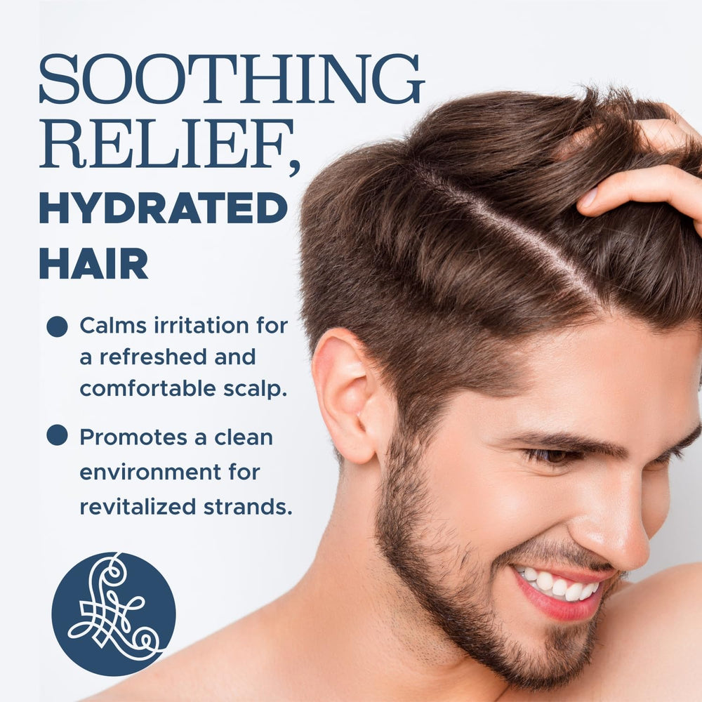 Tea tree oil dropper with Luseta logo suggesting soothing and scalp-balancing properties