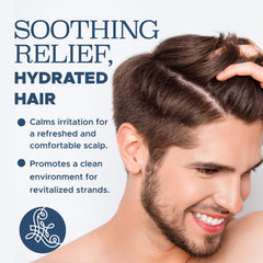 Tea tree oil dropper with Luseta logo suggesting soothing and scalp-balancing properties