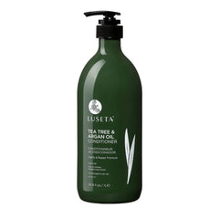 Luseta shampoo texture close-up highlighting argan moisture and smooth finish benefit