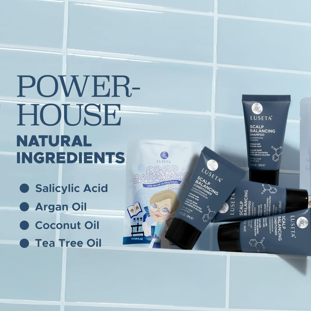 Luseta shampoo lather texture demonstrating gentle cleansing and effective buildup removal