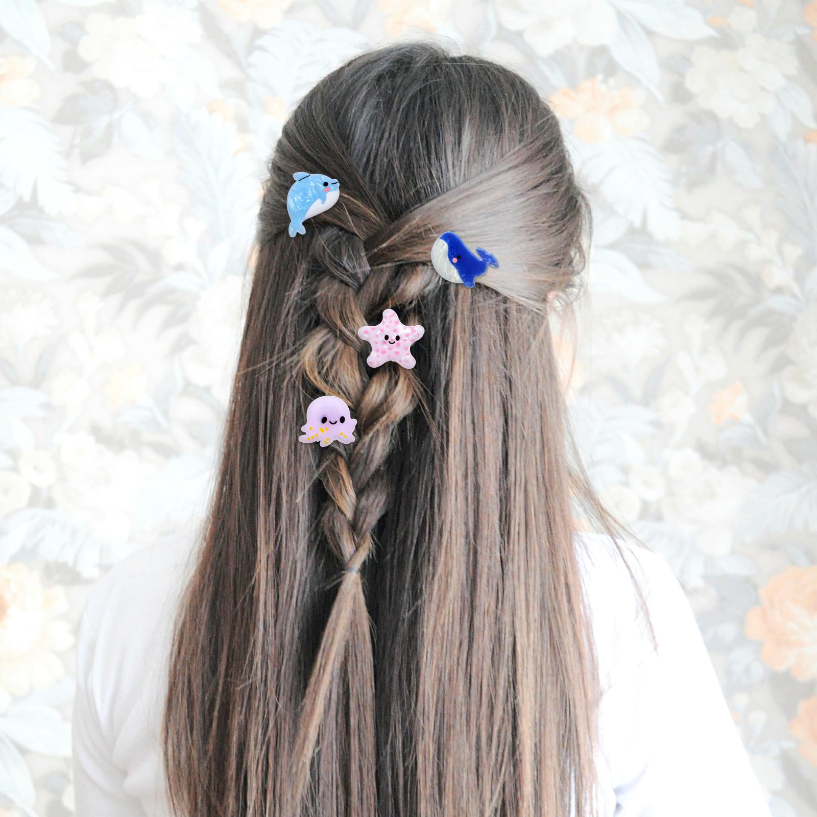 Lusofie in-use half-up hairstyle showing decorative hold and no-slip benefit