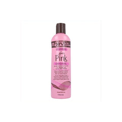 Luster Pink Oil bottle front view showing 12 oz size and protective benefit