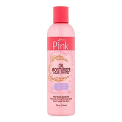 Luster's Pink applied in hair demonstrating added shine and manageability