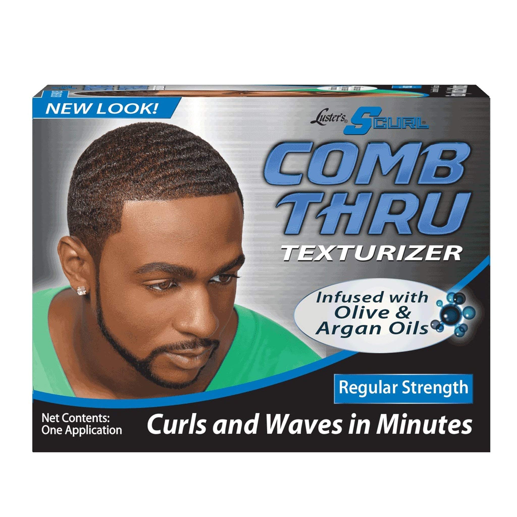 Luster's product applied to short hair demonstration highlighting smoother comb-through and faster wave setting