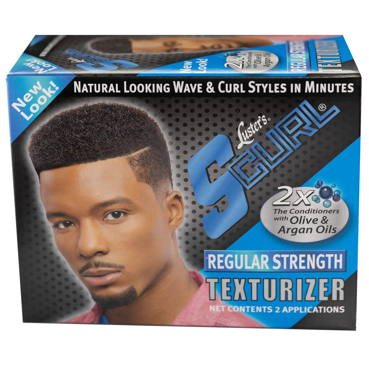 Luster's SCurl front packaging showing product and benefit of curl enhancement