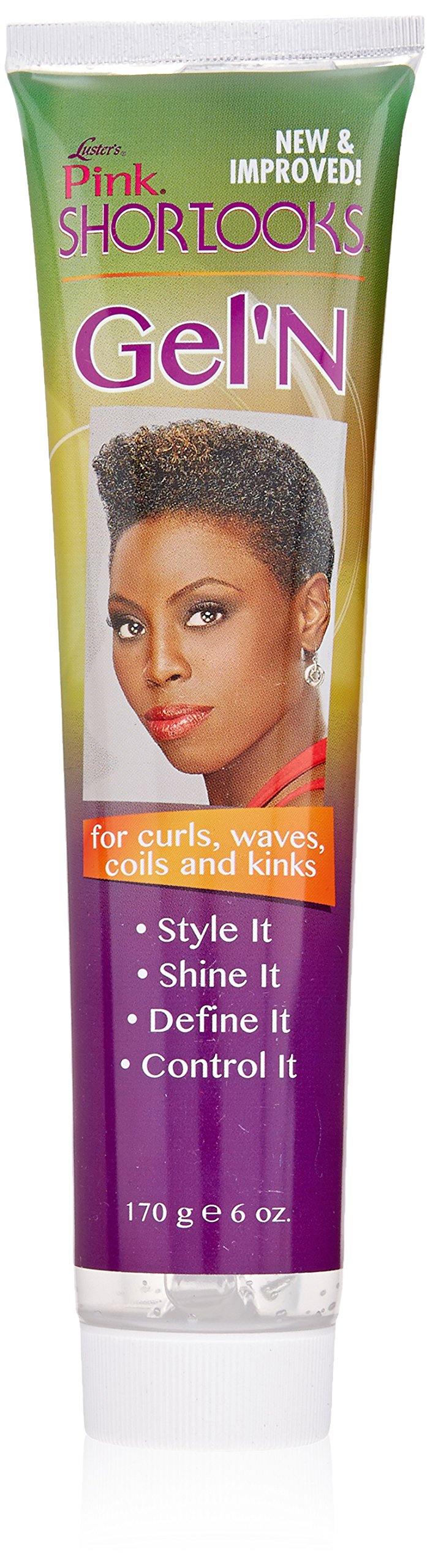 Luster's ShortLooks Gel'n front packaging showing size and label, provides clear styling info