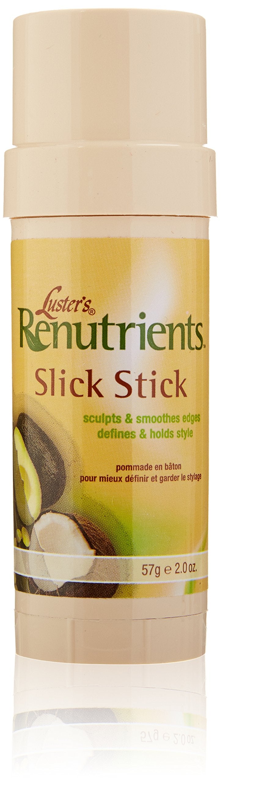 Luster's front packaging showing 2-ounce slick stick and brand logo for easy travel