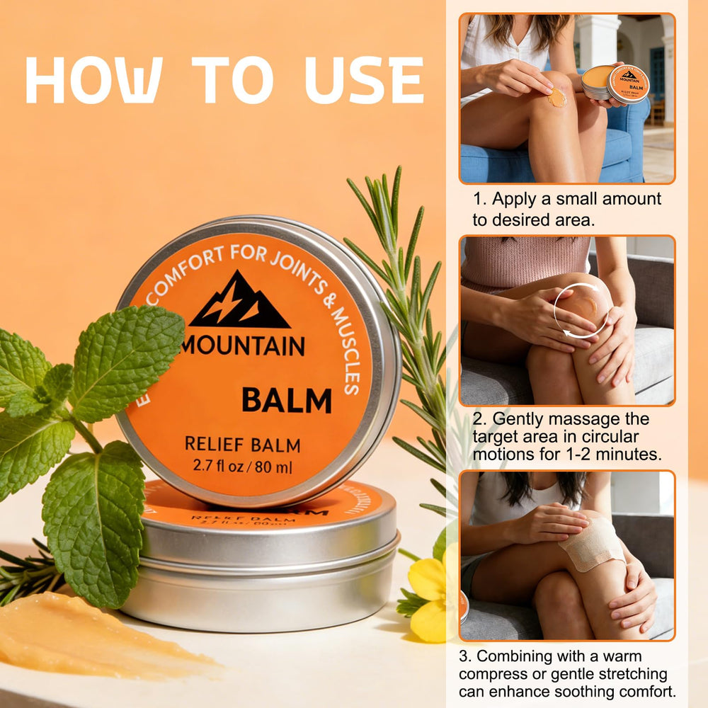 LustraBloom being massaged into a knee showing soothing, cooling benefit
