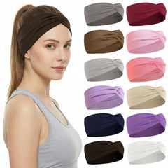 Luuao front view of 12-pack headbands shows variety and convenience