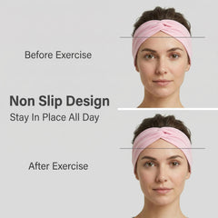Luuao headband on runner illustrating moisture control and fit