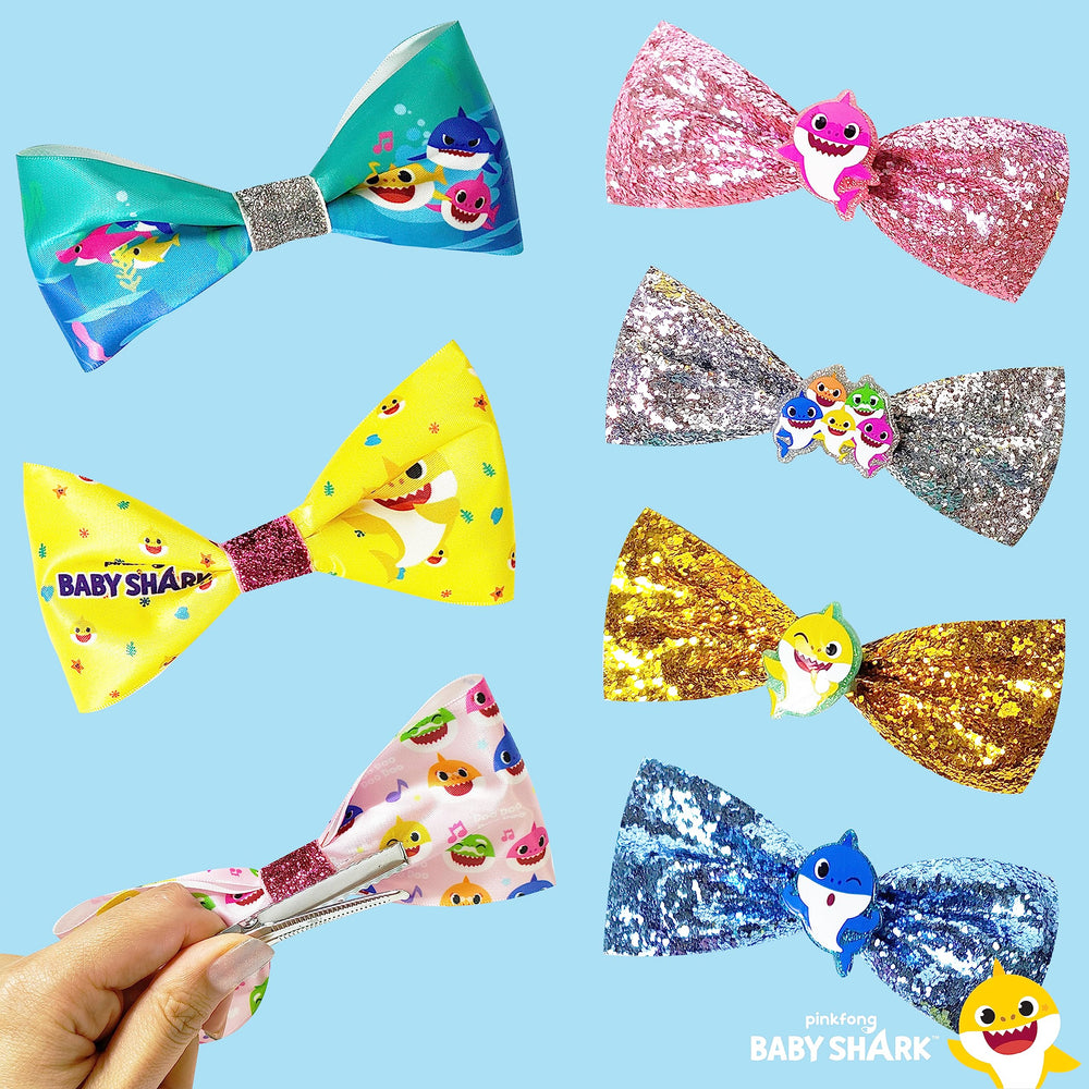 LUV HER bow clipped in a child's hair demonstrating comfortable wear