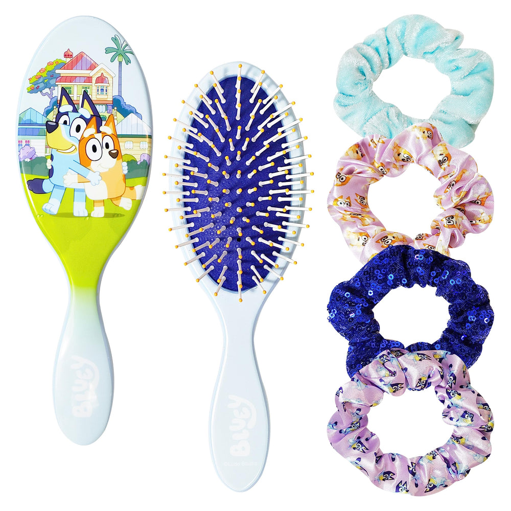LUV HER Bluey brush front view showing easy-grip handle and playful design for gentle brushing