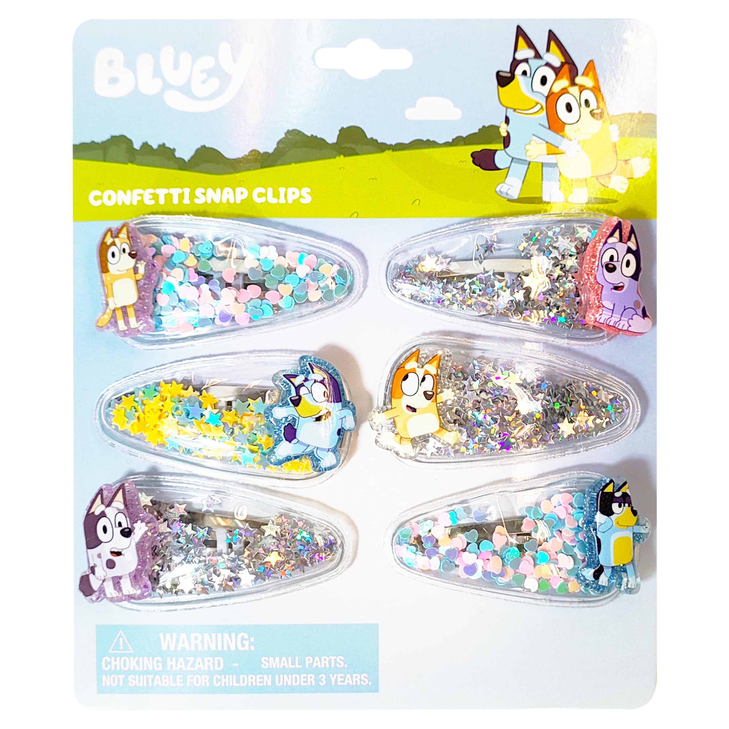 LUV HER front packaging showing six Bluey clips and secure delivery