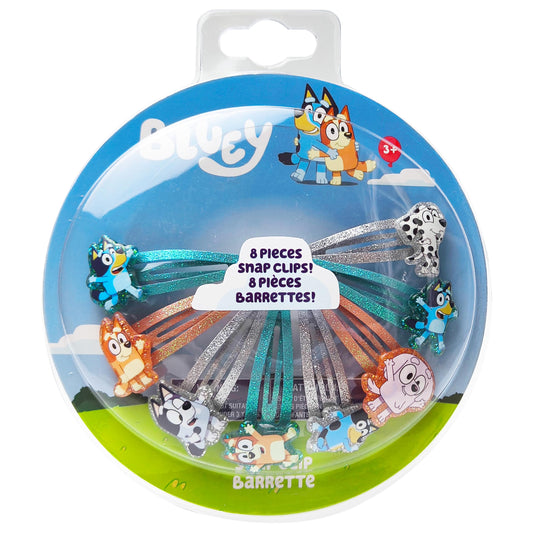LUV HER front packaging showing eight colorful Bluey clips, ideal for gifting