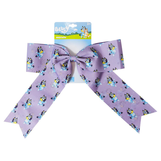 LUV HER Bluey front view bow showing full printed design and playful appeal