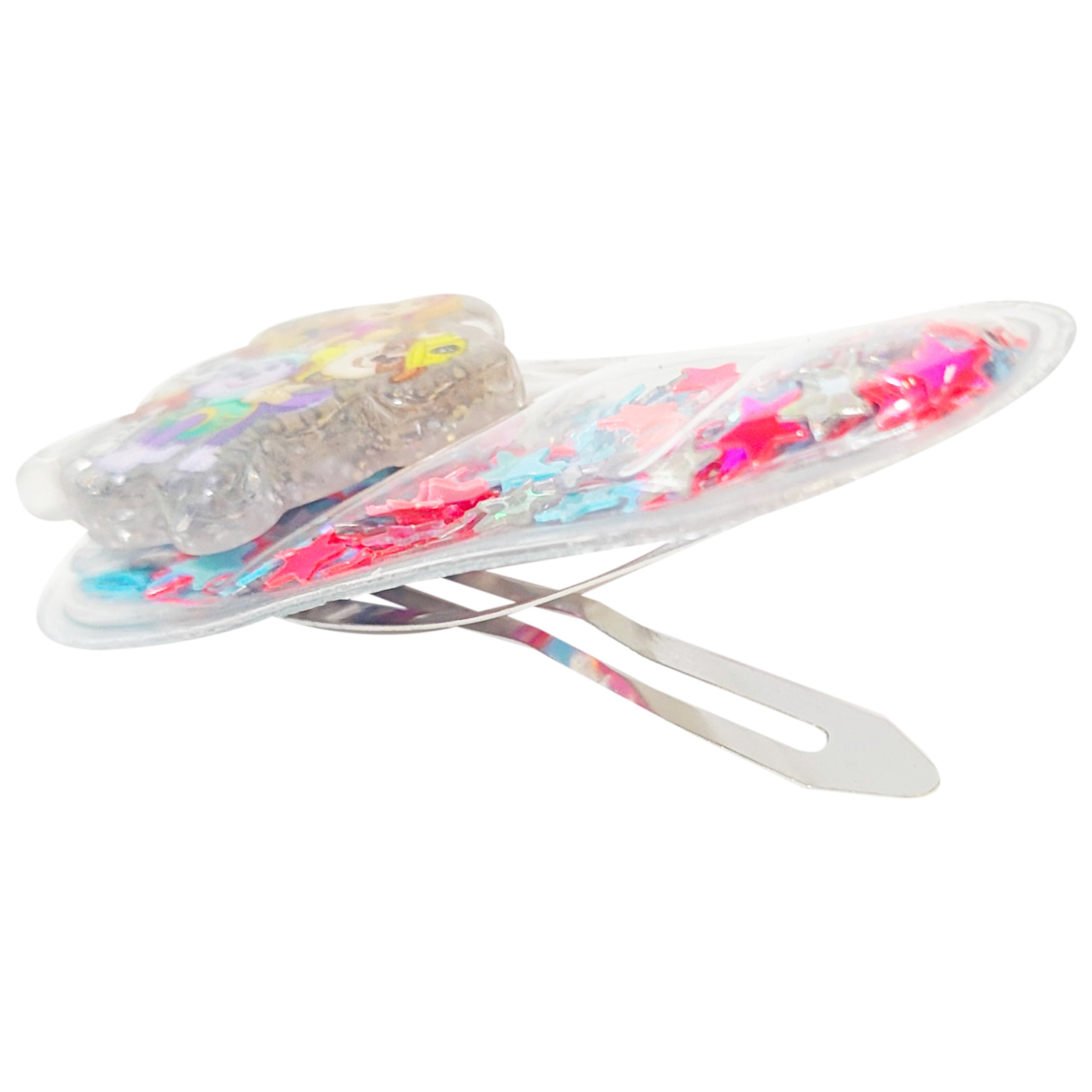 LUV HER character charm detail on clip, fun personalization for kids