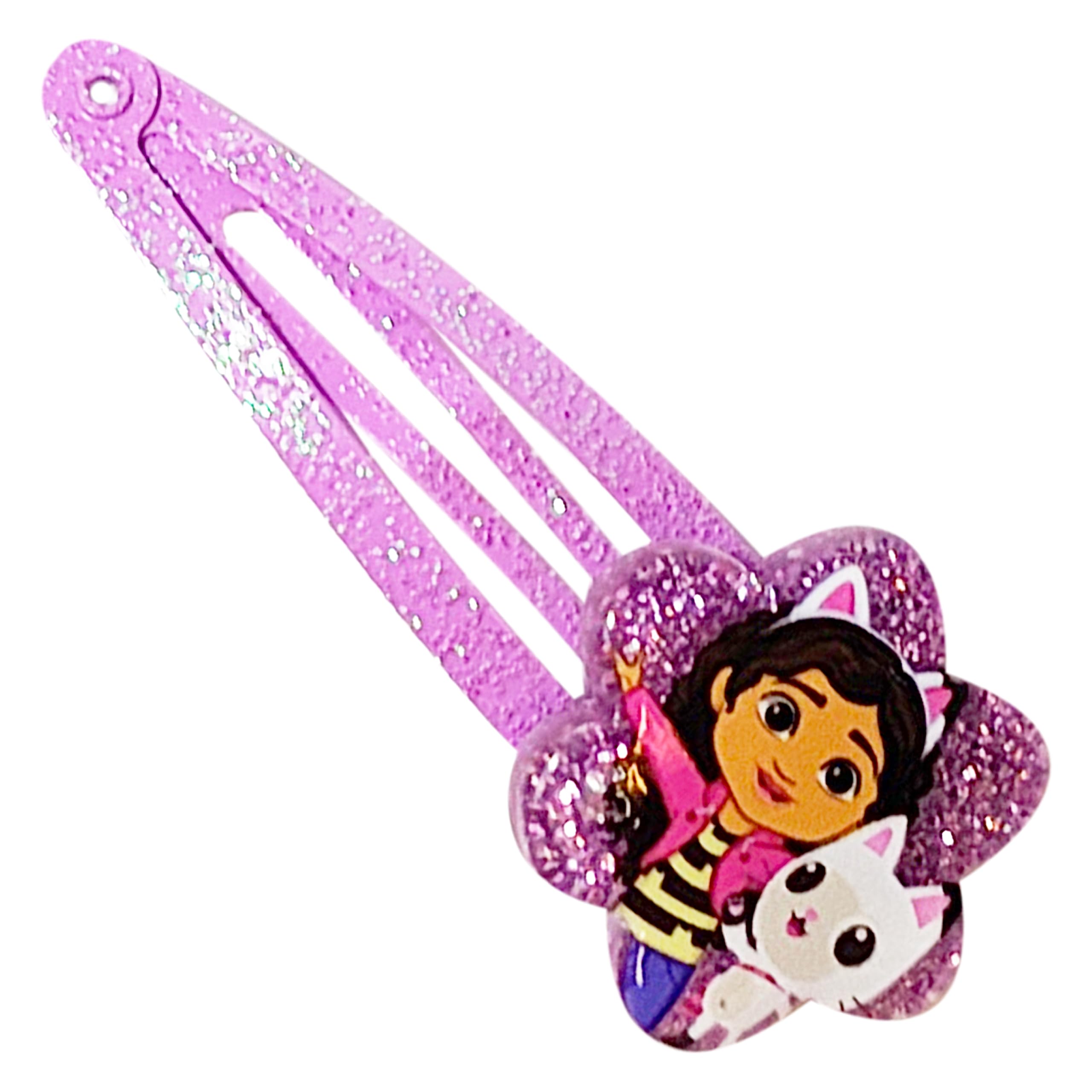 LUV HER clips styled on a dress to show outfit-matching playfulness and color