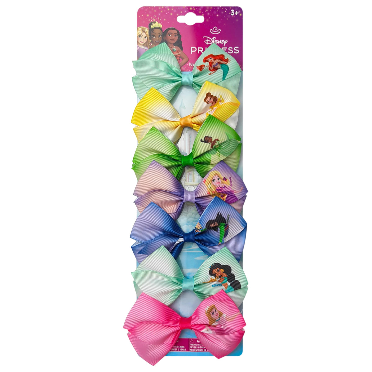 LUV HER front packaging showing seven princess bow clips and benefit of variety