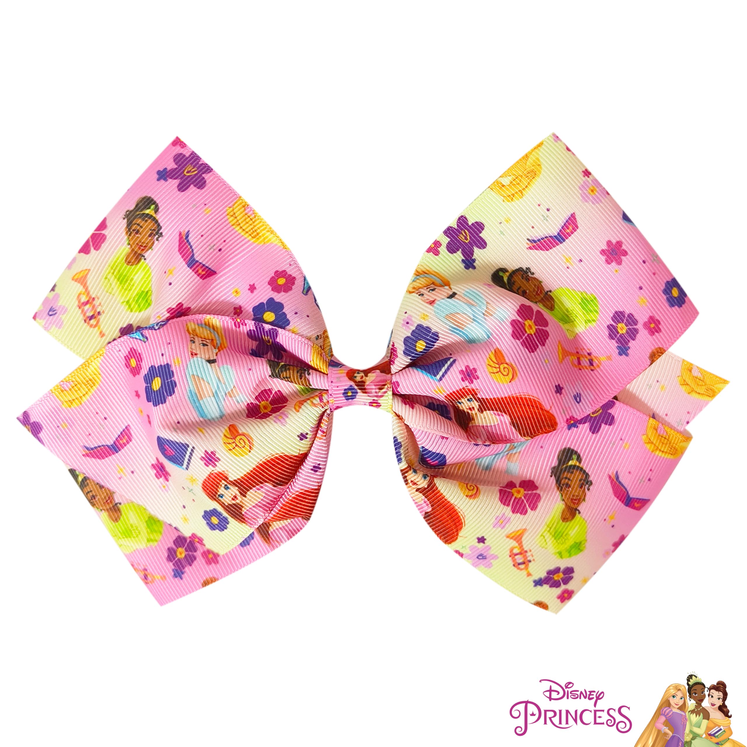 LUV HER bow next to ruler showing actual size for easier fit comparison