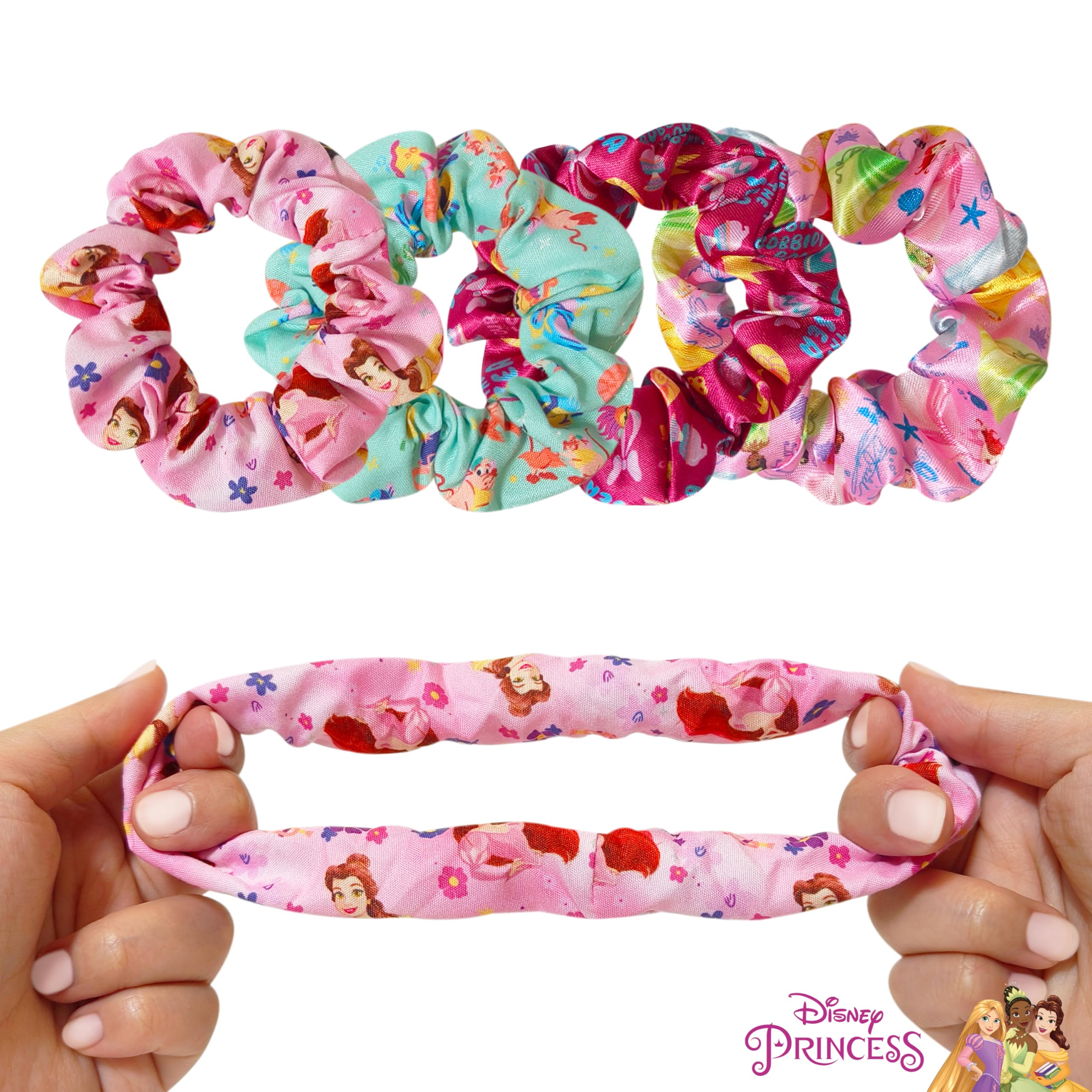 LUV HER fabric texture detail of scrunchie highlighting soft material and gentle hair protection
