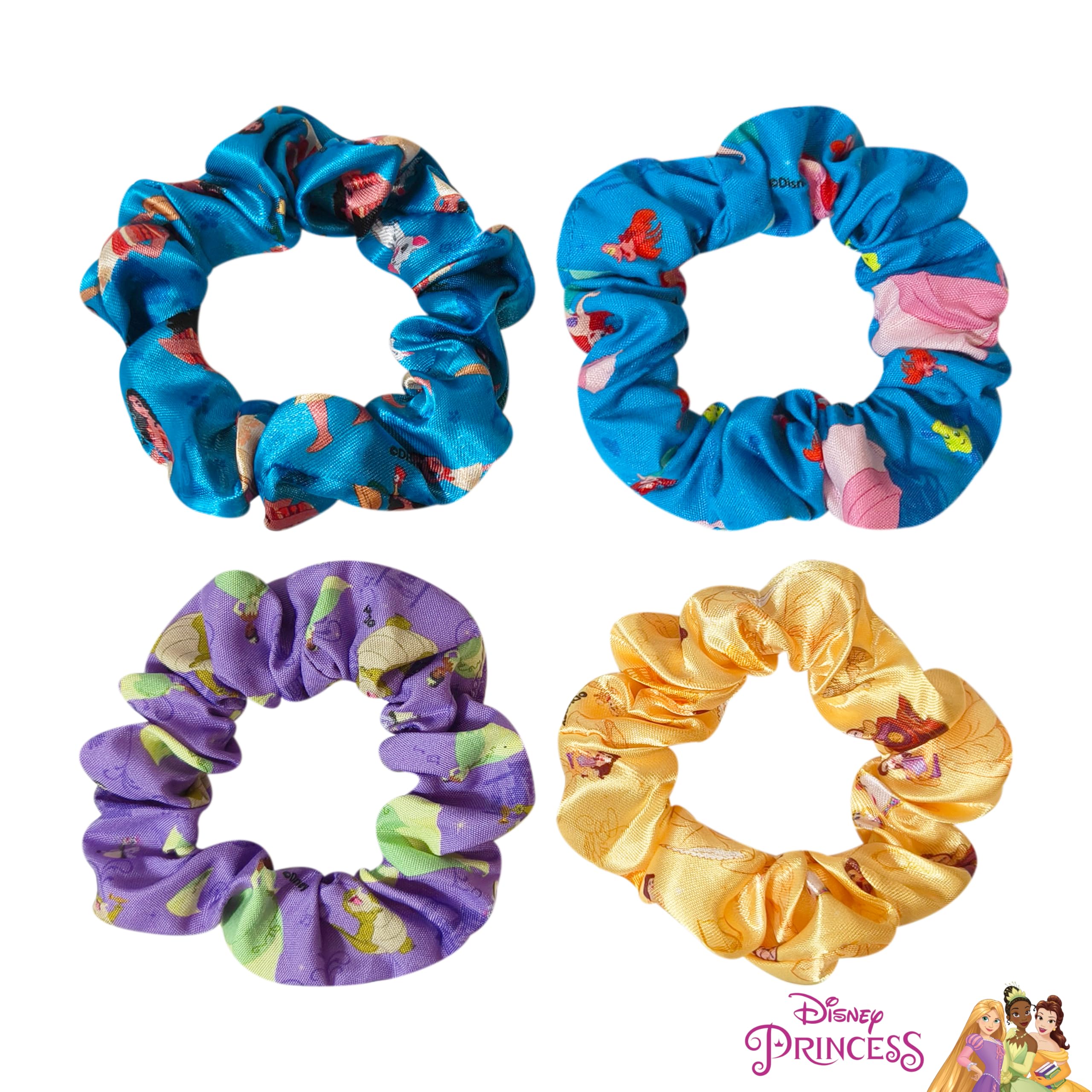 LUV HER scrunchie beside a coin to show scale, helps visualize large scrunchie size