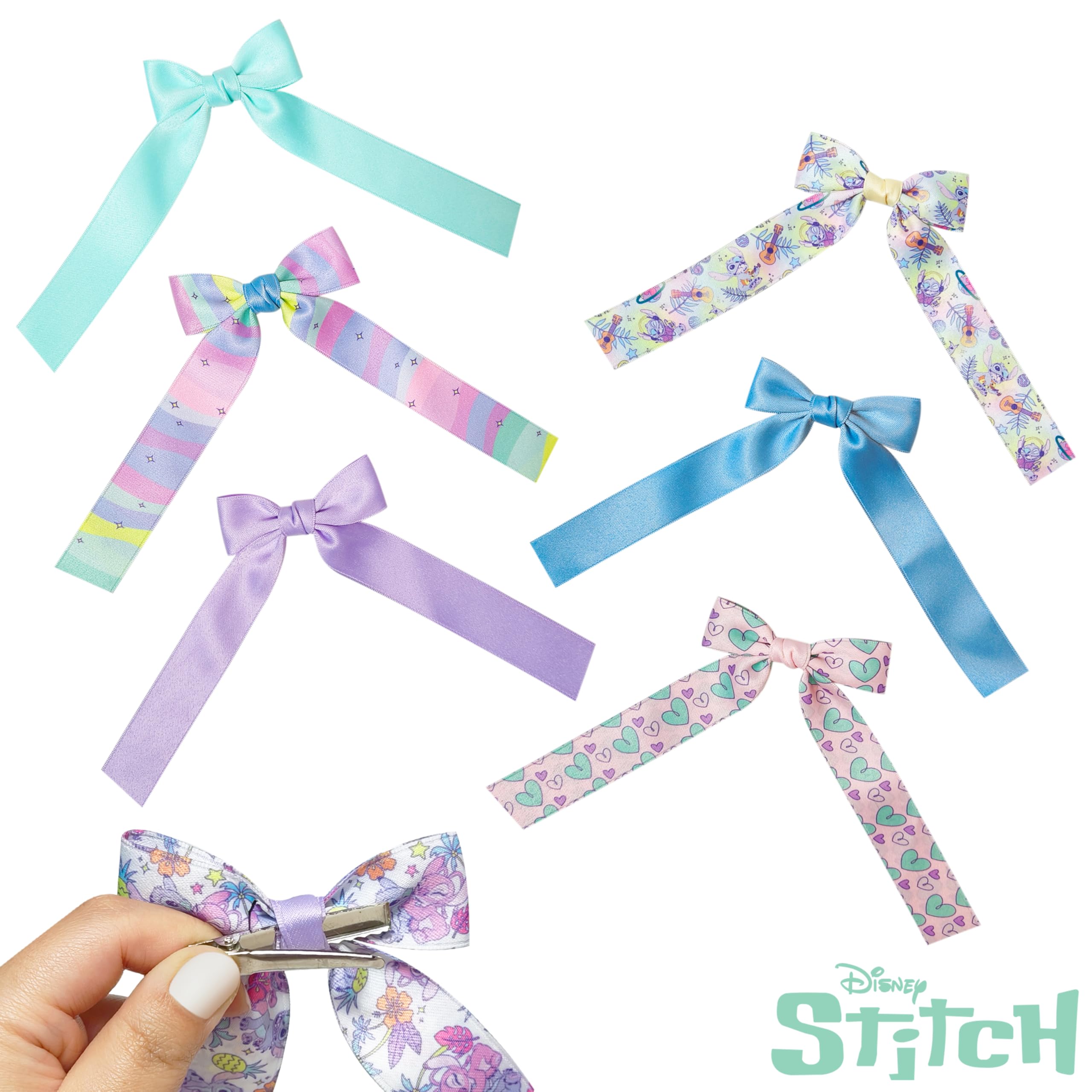 LUV HER bow held in hand to show real-world size and lightweight convenience