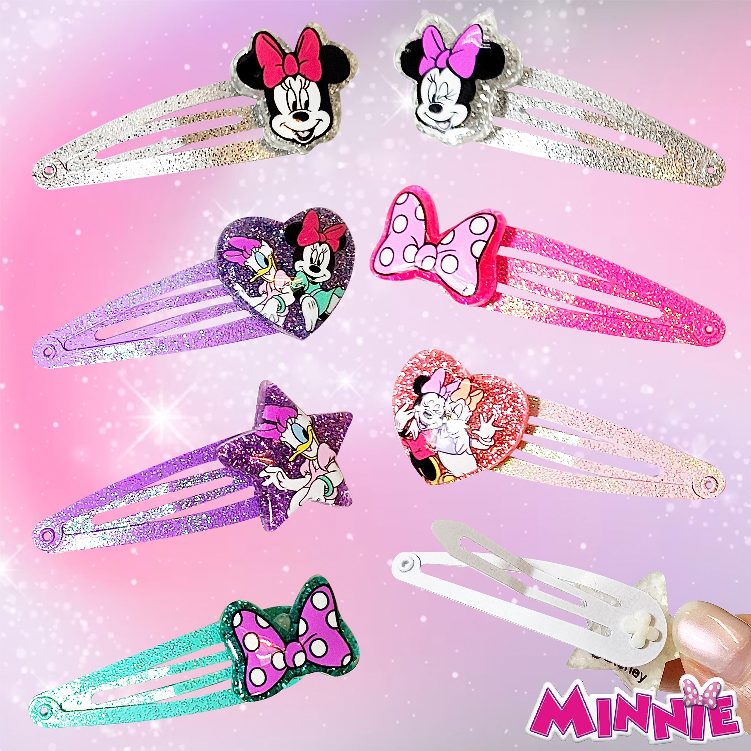 LUV HER clip beside a child’s hand to show compact size and easy handling