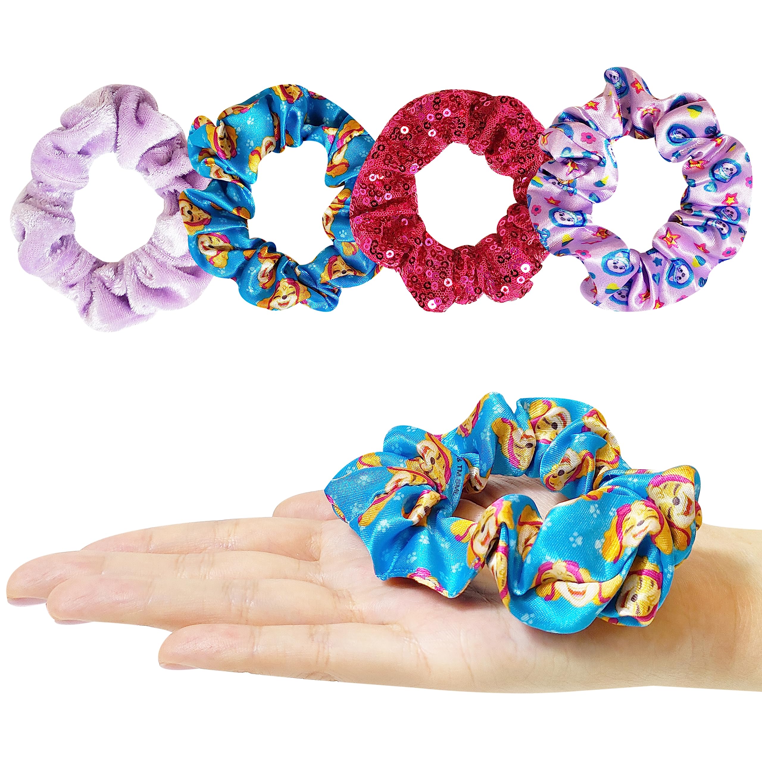 Luv Her scrunchies multi-color layout offering gentle, no-crease hold