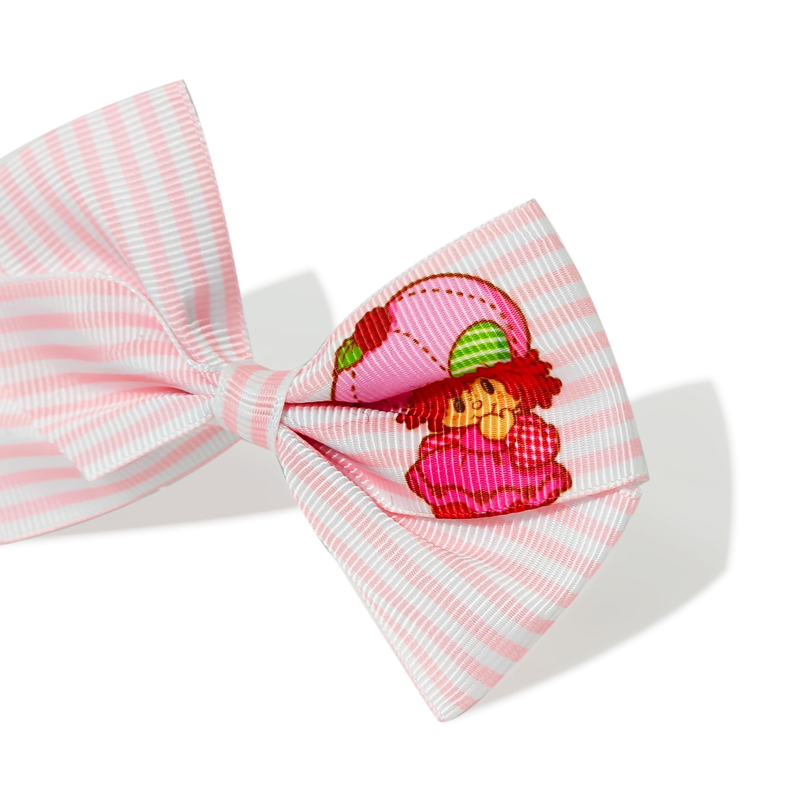 LUV HER clip beside a ruler showing the 4-inch bow size for styling scale