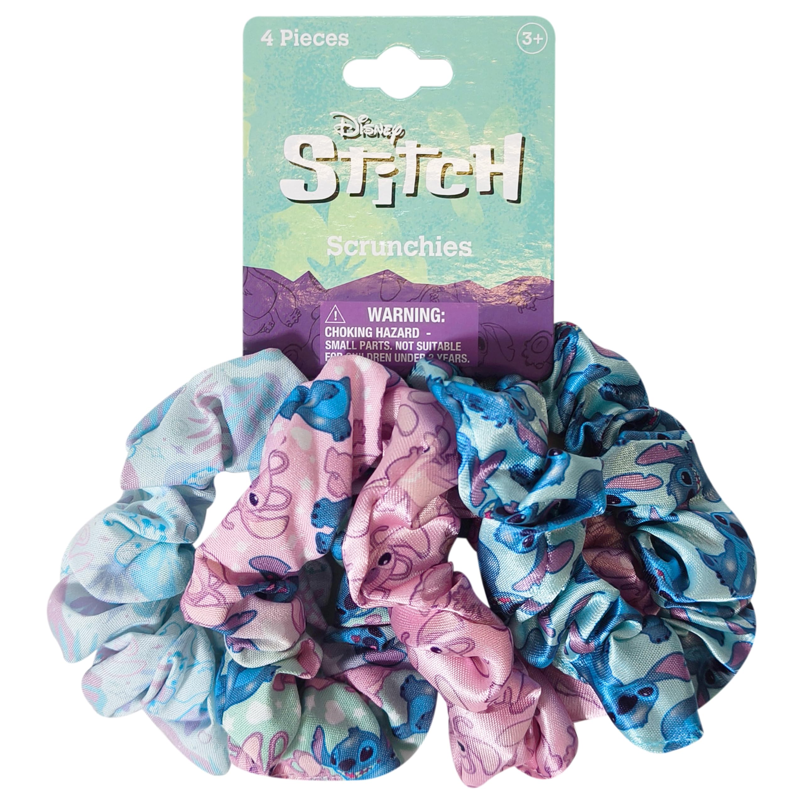 LUV HER front packaging showing four Stitch scrunchies and cheerful design benefits