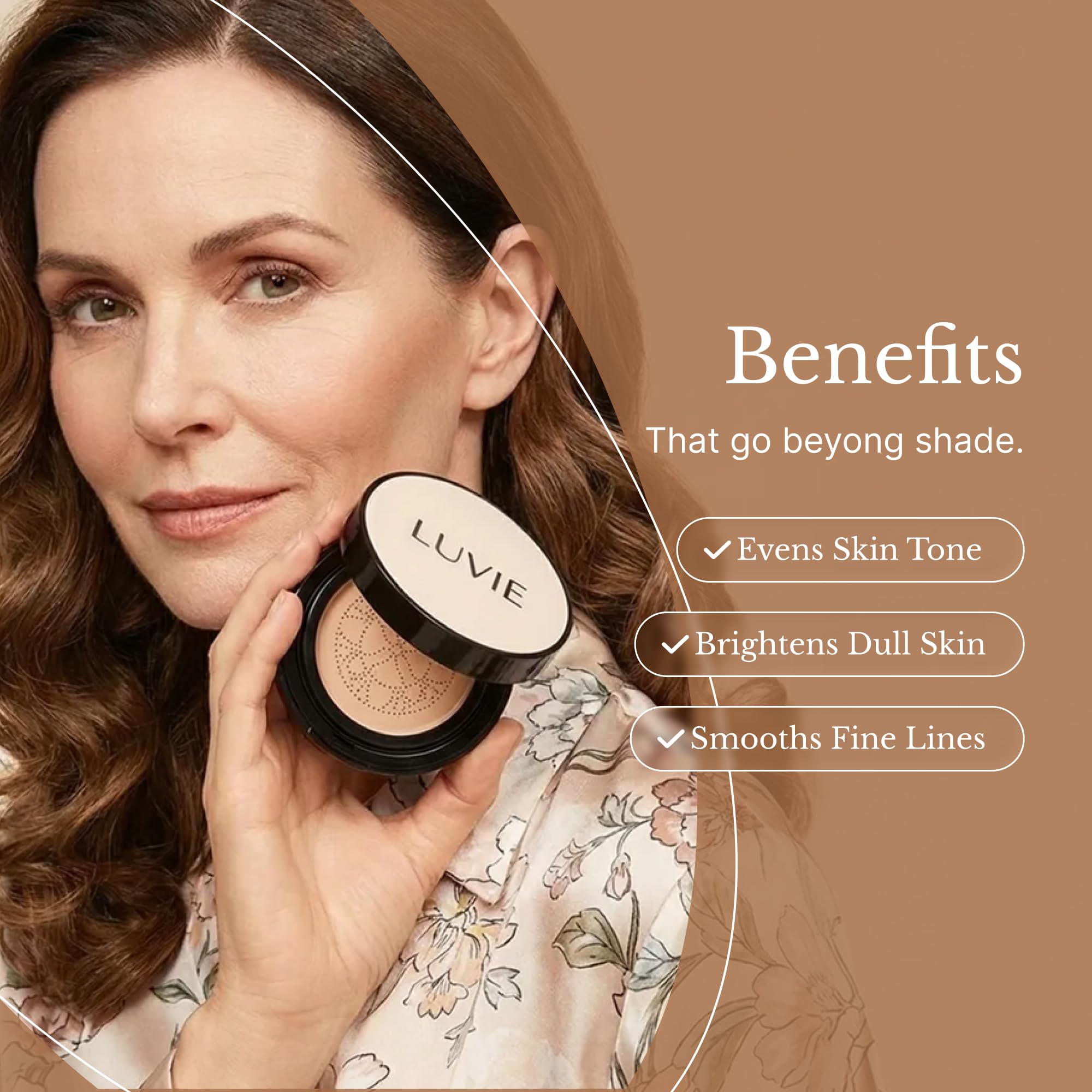 LUVIE side profile compact illustrating airtight closure and portability