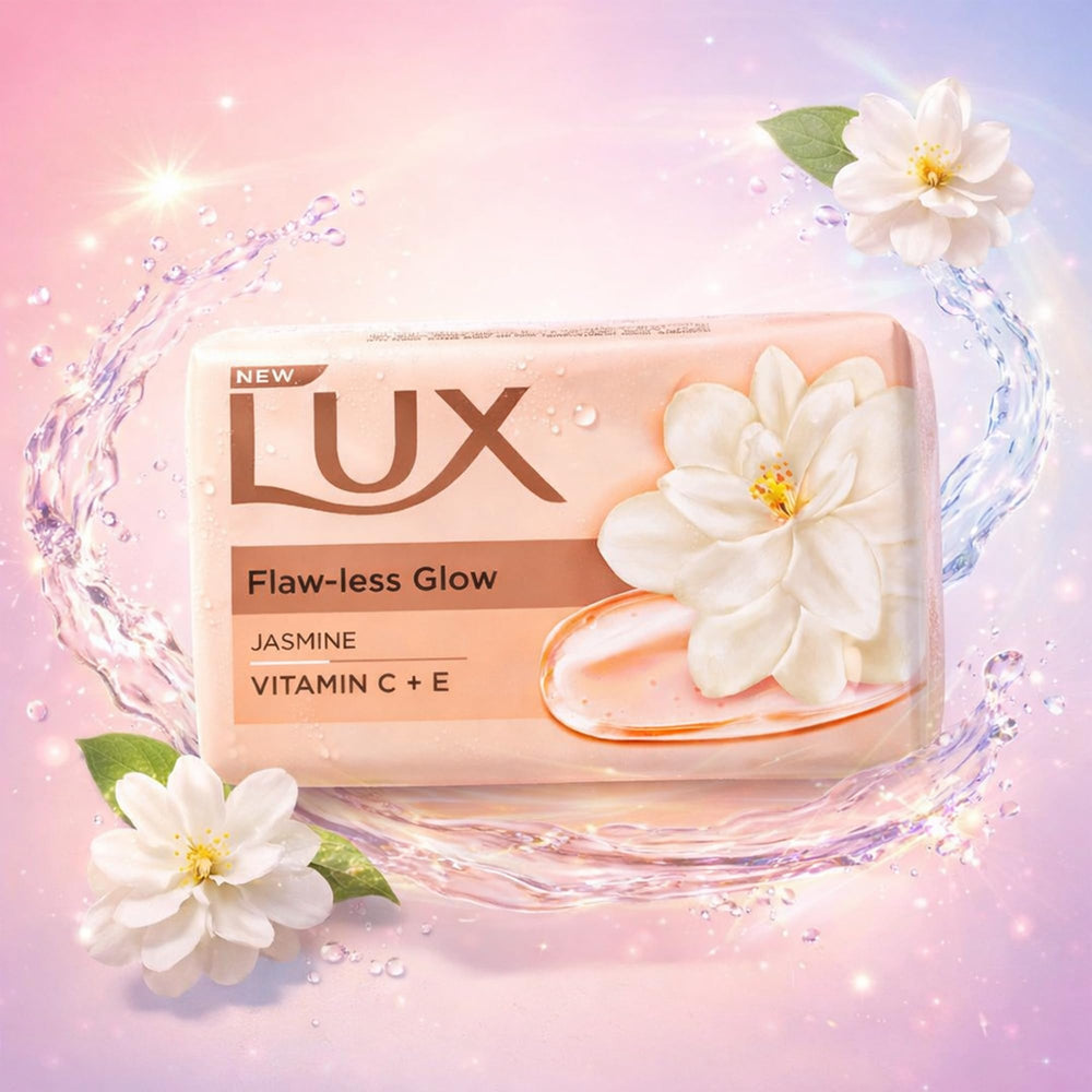 LUX soap in shower scene conveying gentle cleanse and fragrance