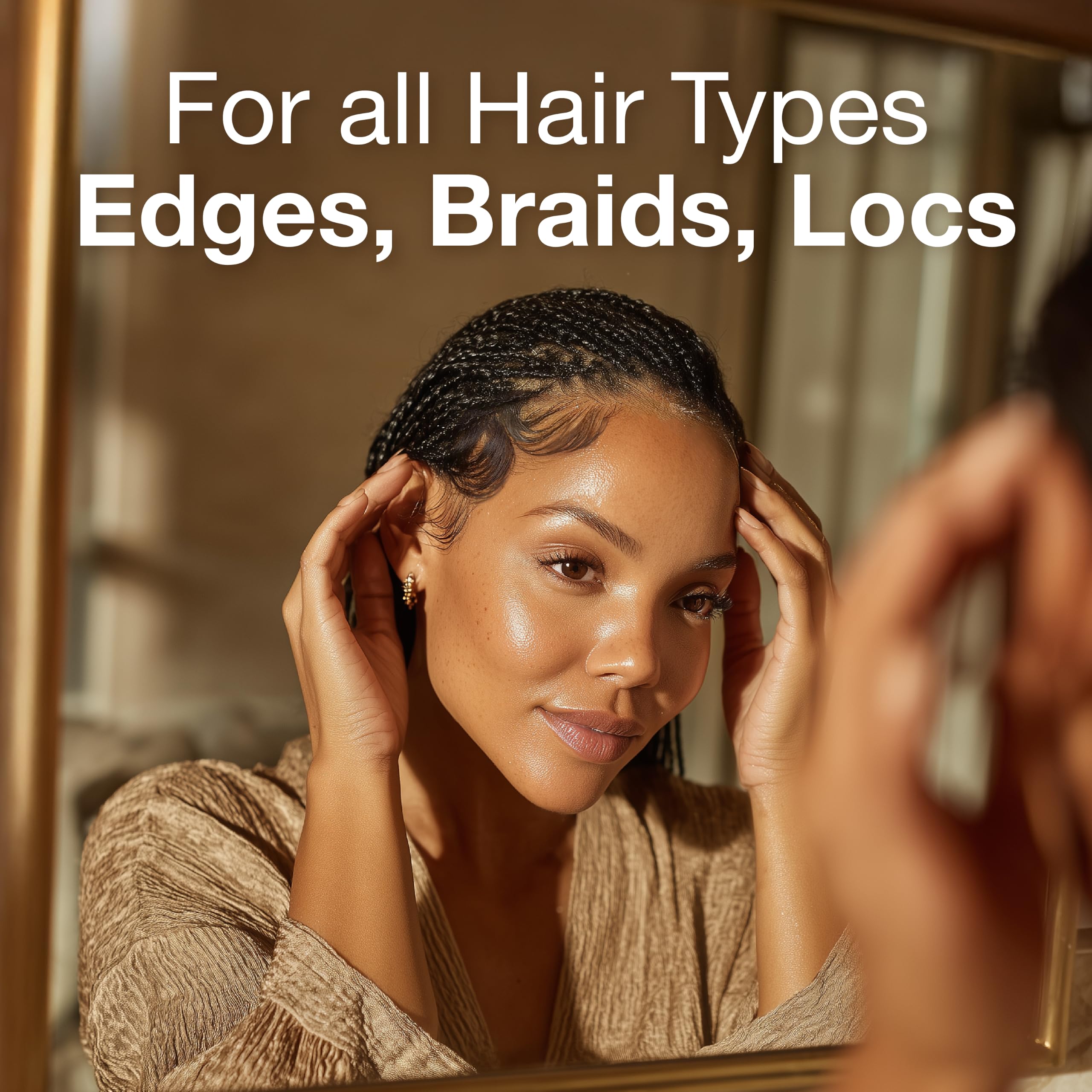 Lux Collection before and after edges showing smoother hairline