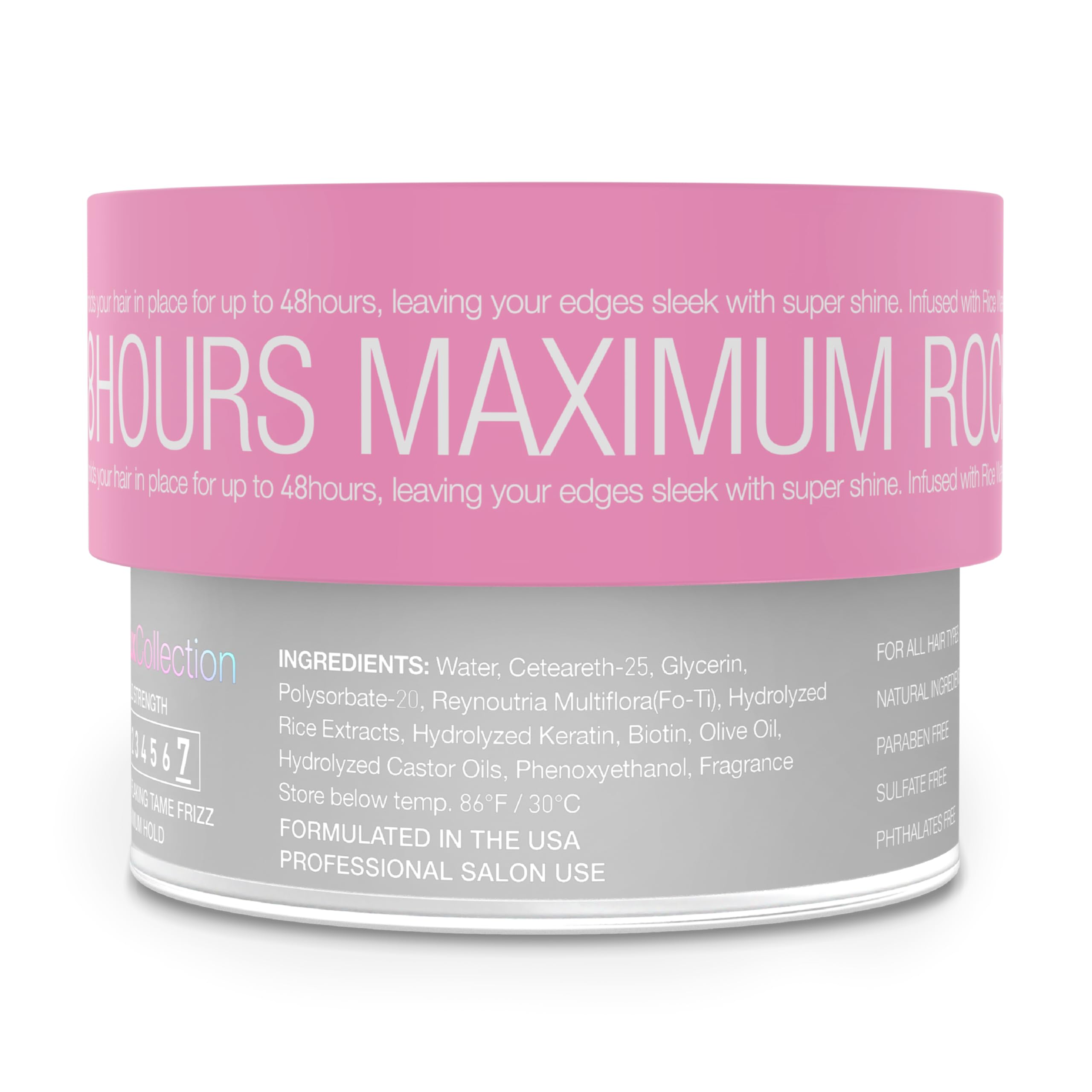Lux Collection smoothing baby hairs close-up for polished long-lasting hold