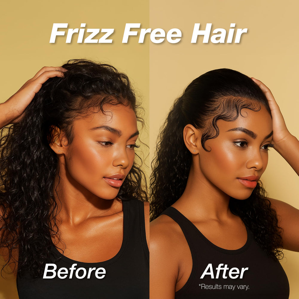 Lux Collection before and after edges demonstrating sleek hold