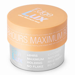Lux Collection front jar showing product and coconut scent benefit