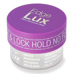 Lux Collection front jar view showing label and sleek packaging benefit