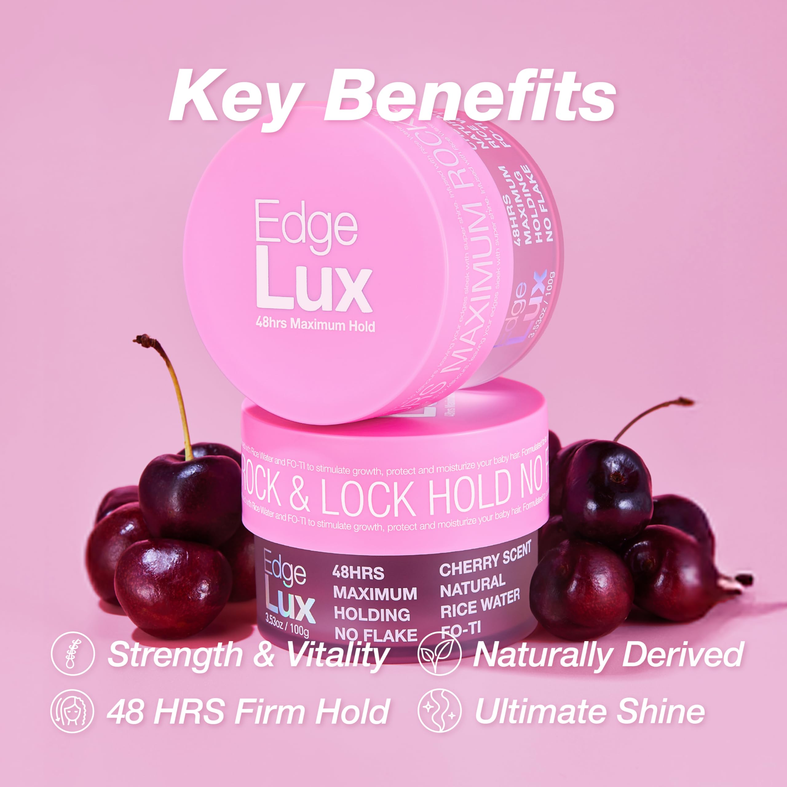 Lux Collection open jar texture showing smooth non-flaking gel