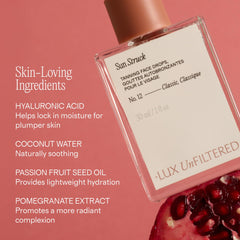 Lux Unfiltered application on jawline demonstrating even coverage