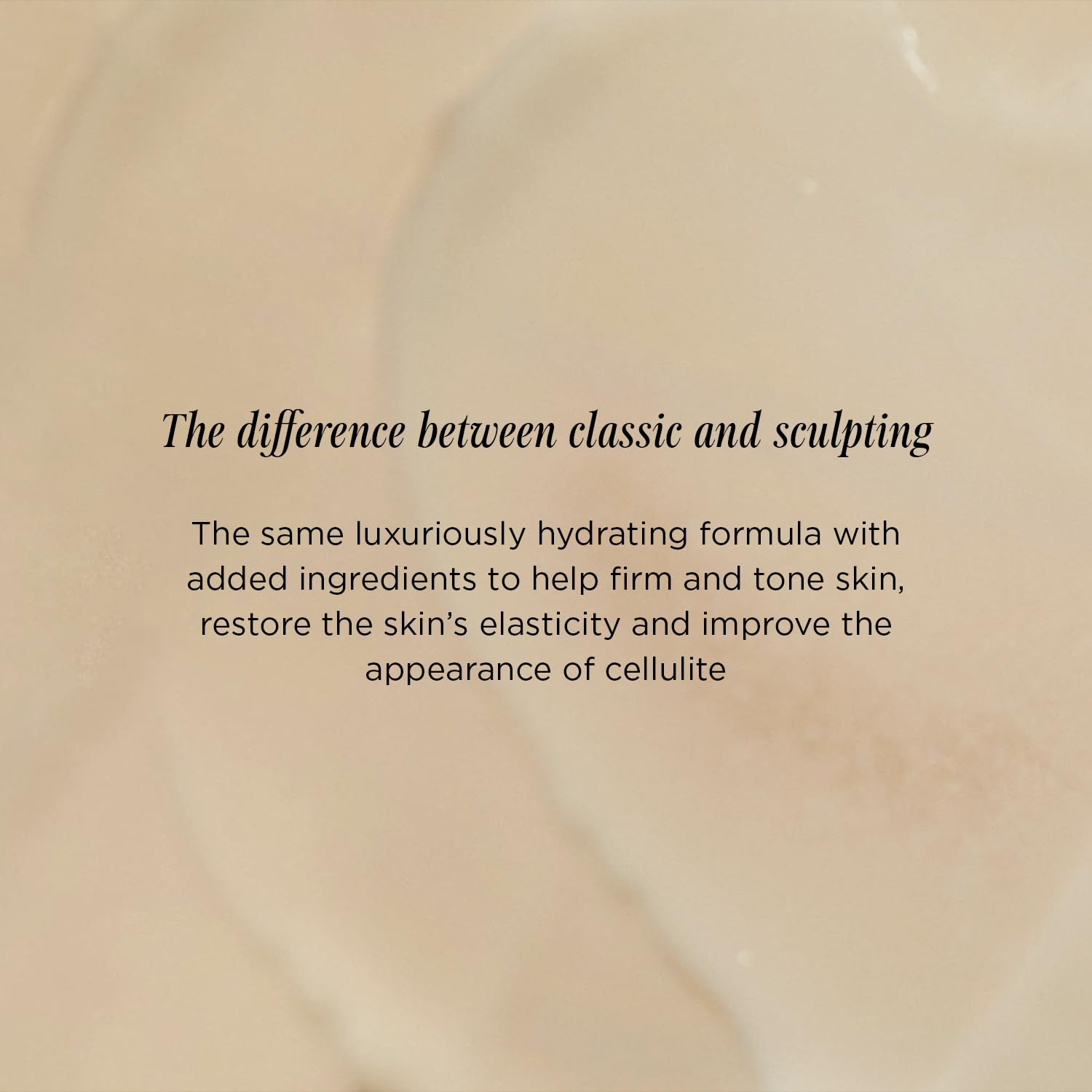 Lux Unfiltered lotion being applied to legs demonstrating smoothing and hydrating benefit