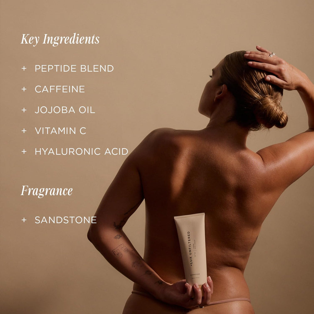 Lux Unfiltered scent notes still life suggesting sandstone floral fragrance and sensory appeal